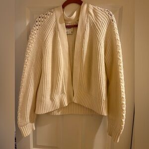 Abercrombie & Fitch Cream Women's Cardigan Sweater